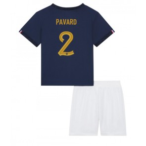 France Benjamin Pavard #2 Replica Home Stadium Kit for Kids World Cup 2022 Short Sleeve (+ pants)